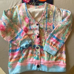 Colorful Cardigan with Button Closure